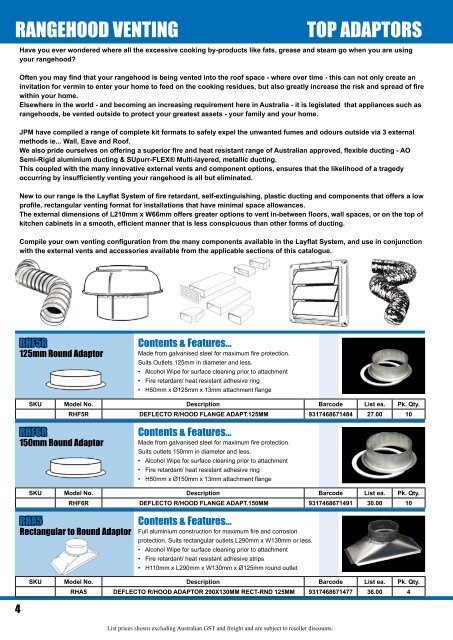 Ventilation Kits & Components for ... - WA Appliance Parts