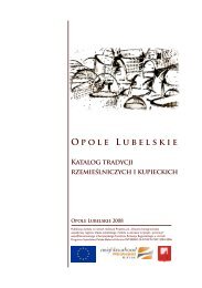 Katalog tradycji rzemieÅlniczych i kupieckich - Opole Lubelskie