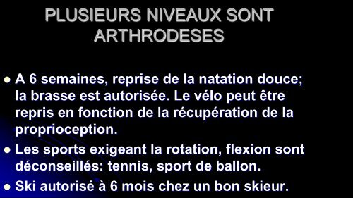 LA REPRISE DU SPORT APRES LA CHIRURGIE VERTEBRALE