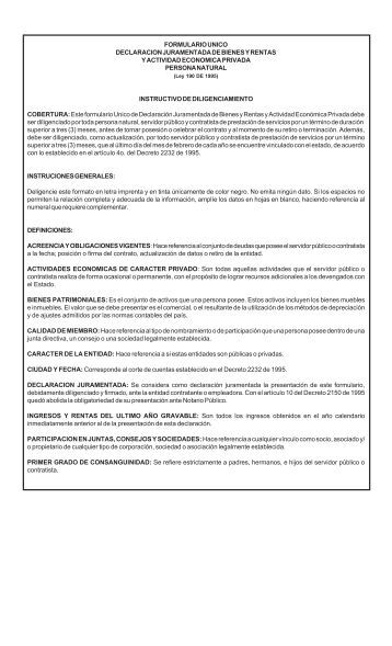 Formulario Unico Juramentado De Declaracion De Bienes Y | formulario unico declaracion juramentada de bienes y Formulario Unico Juramentado De Declaracion De Bienes Y | formulario unico declaracion juramentada de bienes y
