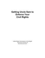 Getting Uncle Sam to Enforce Your Civil Rights - U.S. Commission ...