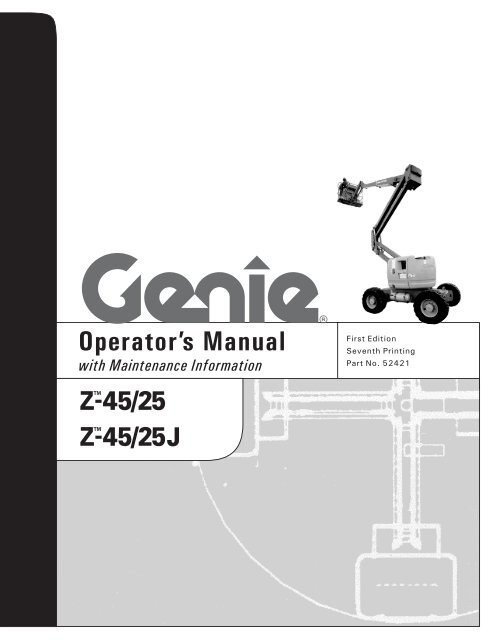 Genie Z45-25J Operator Manual - Sunflower Rental