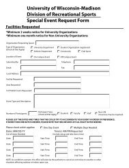 Special Event Request Form - Recreational Sports - University of ...
