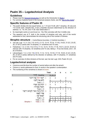 Logotechnical Analysis of Psalm 35 - labuschagne