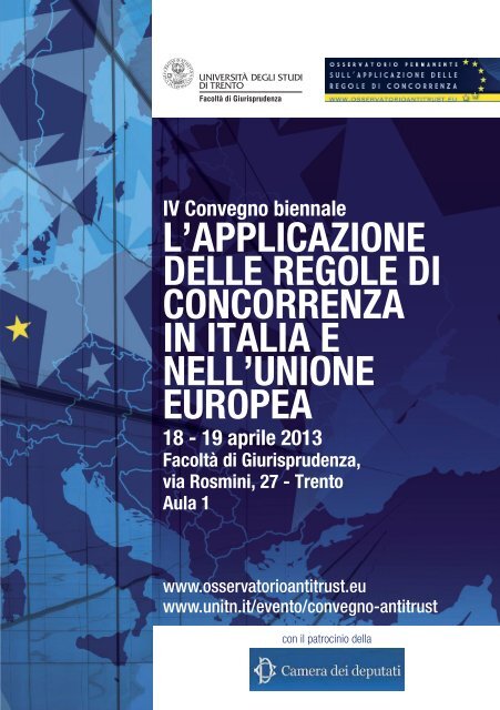 Brochure (it) (1,0 MB) - Università degli Studi di Trento