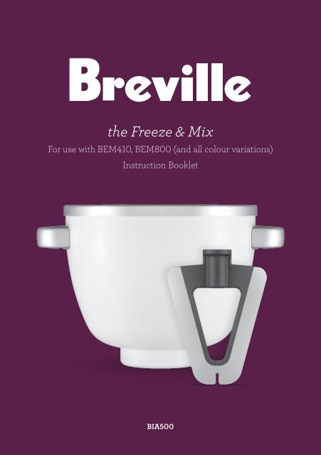 Breville Freeze and Mix Ice Cream Maker & Reviews