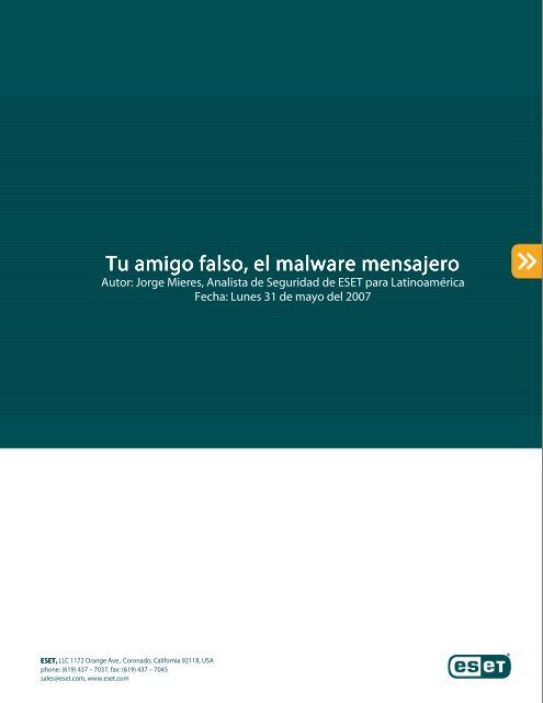 Tu amigo falso, el malware mensajero - Eset