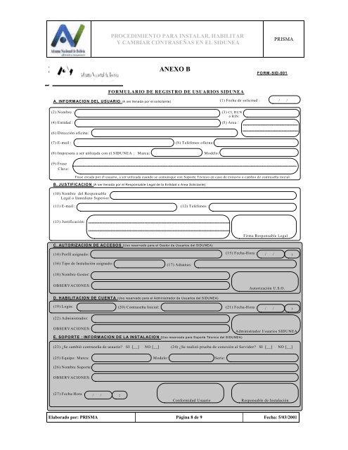 PROCEDIMIENTO PARA INSTALAR Y HABILITAR ... - Sidunea