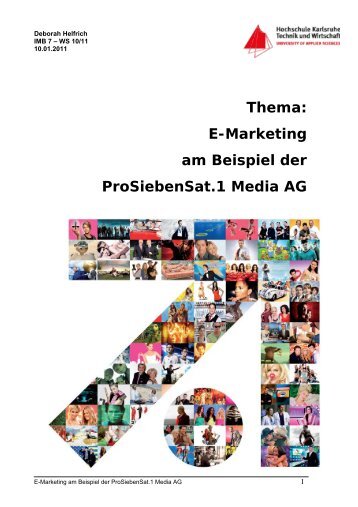 Thema: E-Marketing am Beispiel der ProSiebenSat.1 Media AG