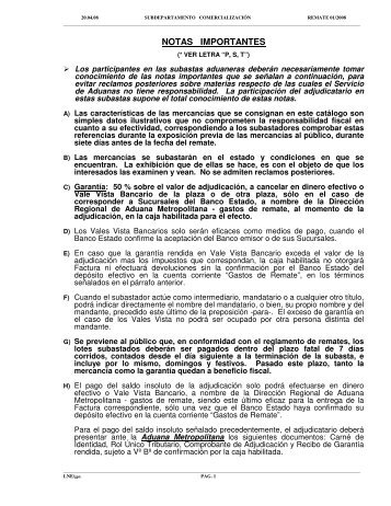 CatÃ¡logo Remate Aduana Metropolitana a efectuarse el ... - Pollmann