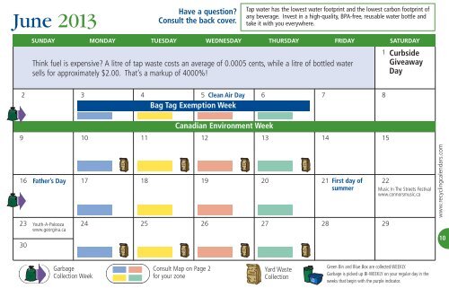 2013 Waste Management Calendar - Town of Georgina