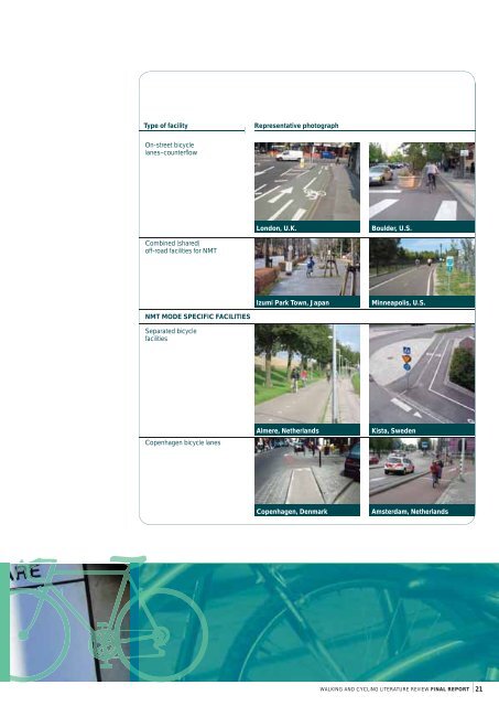 Walking and Cycling International Literature Review - Department of ...