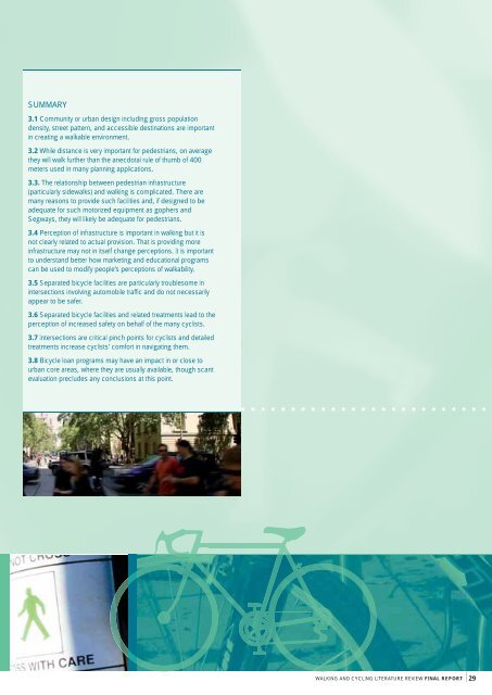 Walking and Cycling International Literature Review - Department of ...