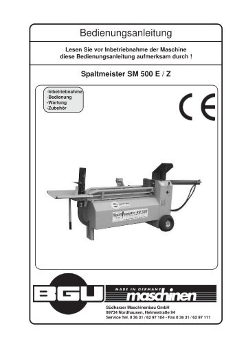 Spaltmeister SM 500 E / Z - Wald-Garten-Maschinen.de, Lilia Ivorra