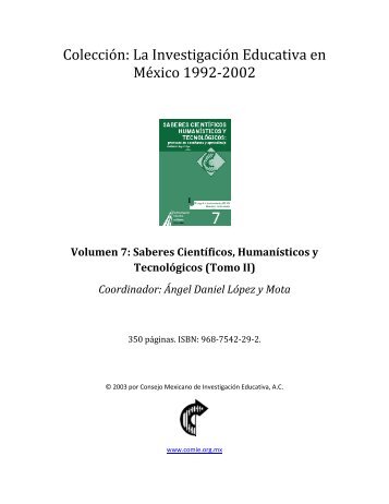 Texto completo - Consejo Mexicano de InvestigaciÃ³n Educativa, AC