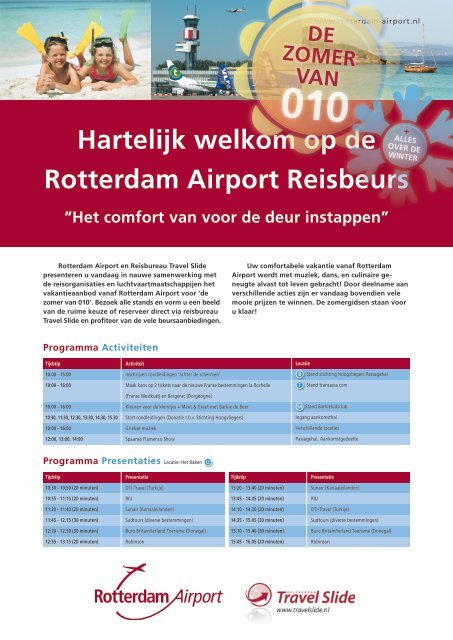 Hartelijk welkom op de Rotterdam Airport Reisbeurs