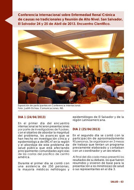 Revista Salud. Enfermedad Renal Crnica de las Comunidades Agrcolas