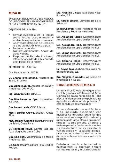 Revista Salud. Enfermedad Renal Crnica de las Comunidades Agrcolas