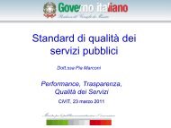 Standard di qualitÃ  dei servizi pubblici - Pubblica Amministrazione ...