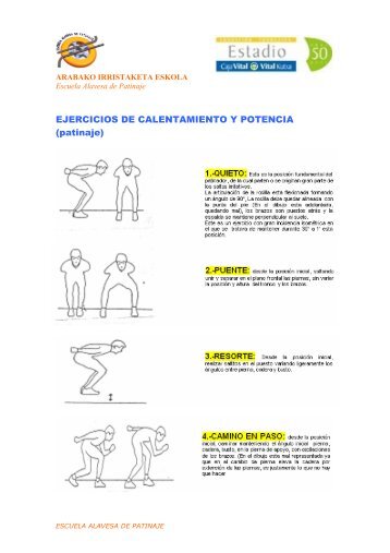 EJERCICIOS DE CALENTAMIENTO Y POTENCIA (patinaje)