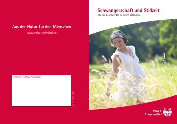 Schwangerschaft und Stillzeit - WALA Arzneimittel