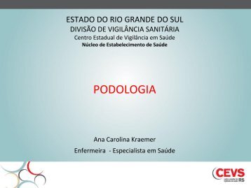 Podologia (Portaria 354/2005) - Secretaria Estadual da Saúde do ...