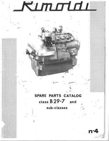 Parts book for Parts book for Rimoldi B29-7 - Superior Sewing ...