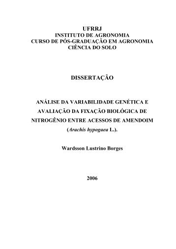 Wardsson Lustrino - Instituto de Agronomia - UFRRJ