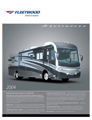 2004 Fleetwood Revolution Specifications PDF with Floorplans and ...