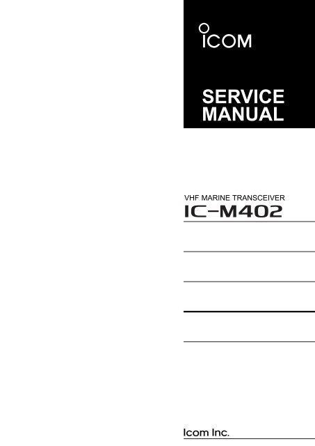 IC-M402 Service manual