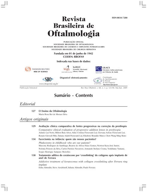 Mai-Jun - Sociedade Brasileira de Oftalmologia