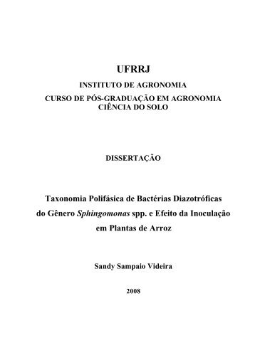 Sandy Sampaio Videira _ME-2008 - Instituto de Agronomia - UFRRJ