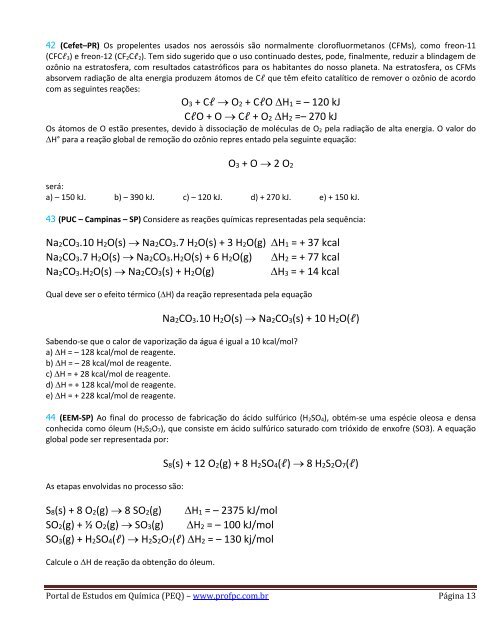 Leis de Hess - Portal de Estudos em QuÃ­mica