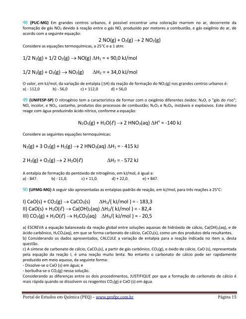 Leis de Hess - Portal de Estudos em QuÃ­mica