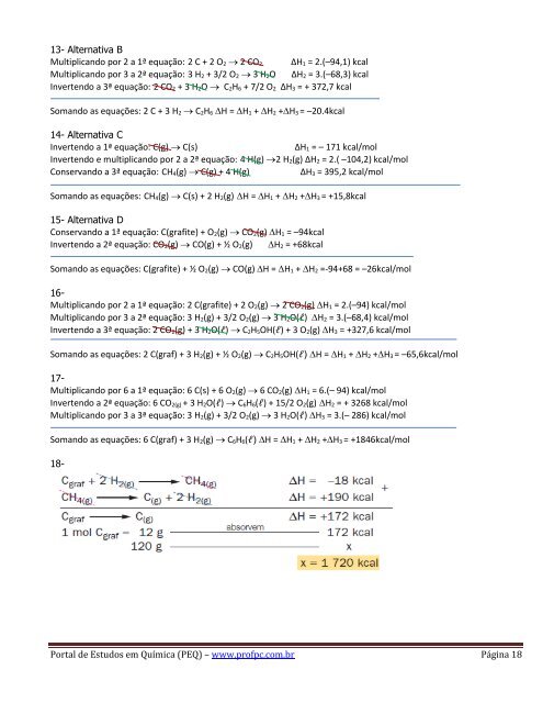 Leis de Hess - Portal de Estudos em QuÃ­mica