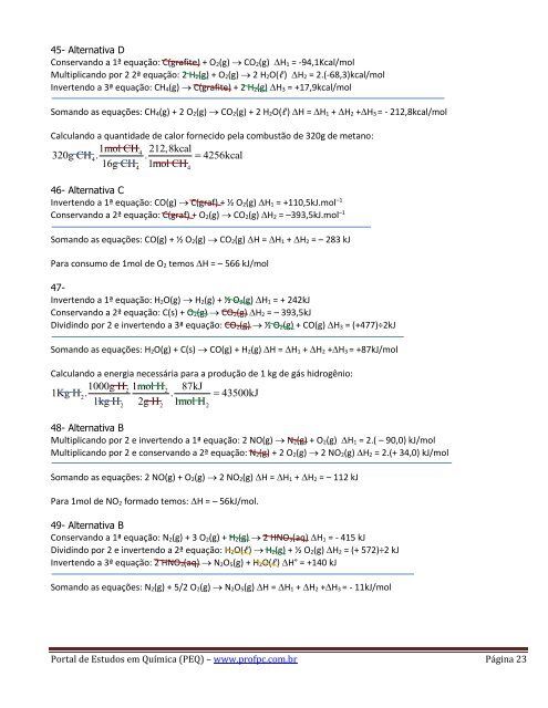 Leis de Hess - Portal de Estudos em QuÃ­mica