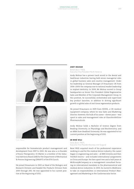 Full corporate governance report 2011 - Straumann