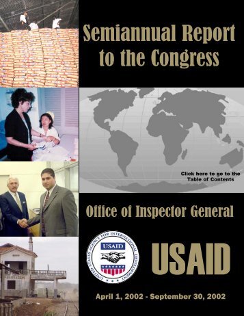 Semiannual report to the congress April 1, 2002 - September 30, 2002