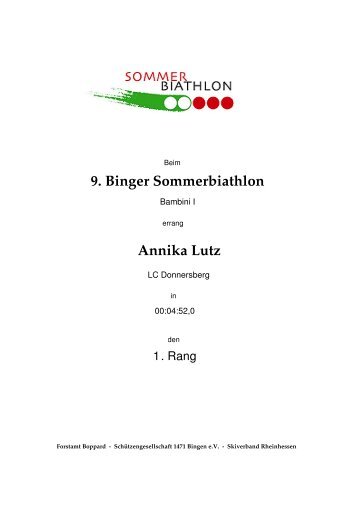 9. Binger Sommerbiathlon Annika Lutz