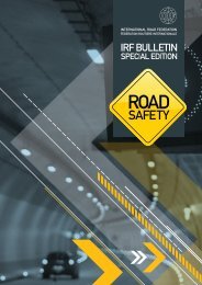 IRF's first bulletin fully devoted to the issue of road safety and