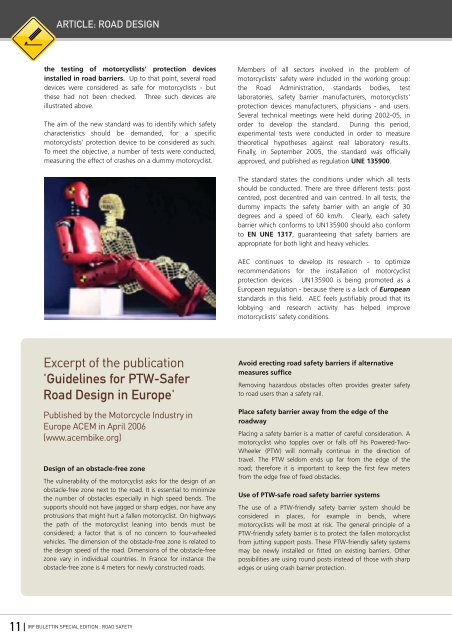 IRF's first bulletin fully devoted to the issue of road safety and