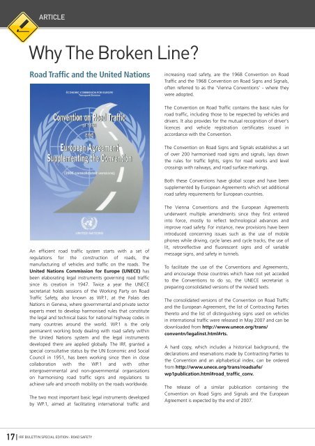 IRF's first bulletin fully devoted to the issue of road safety and