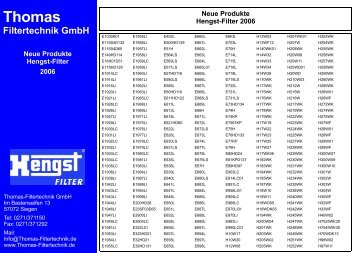 Produktinformation - Thomas Filtertechnik GmbH