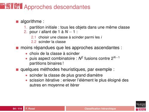 Classification automatique - Fabrice Rossi