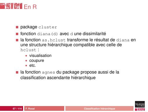 Classification automatique - Fabrice Rossi