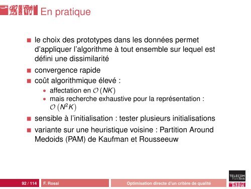 Classification automatique - Fabrice Rossi