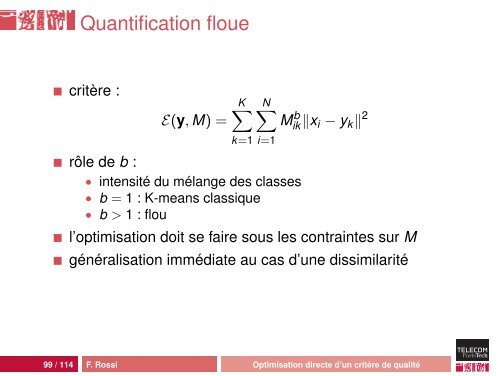 Classification automatique - Fabrice Rossi