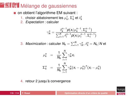 Classification automatique - Fabrice Rossi