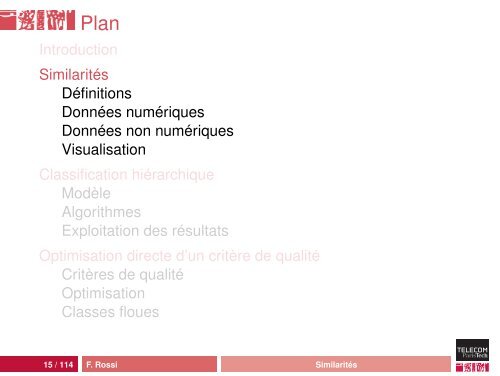 Classification automatique - Fabrice Rossi