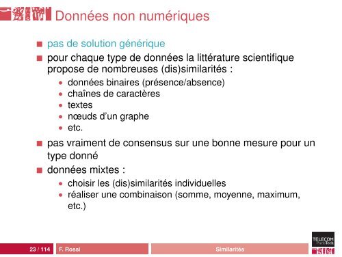 Classification automatique - Fabrice Rossi